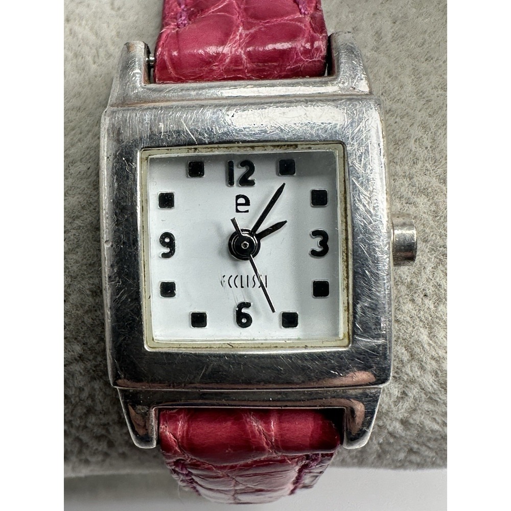 Ecclissi 07 Ladies Sterling Silver Watch‎ New Battery 18MM 7" Michelle Band G27